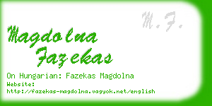 magdolna fazekas business card